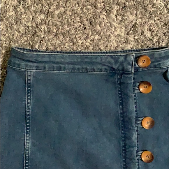 FREE PEOPLE DENIM MINI SKIRT - Picture 5 of 13